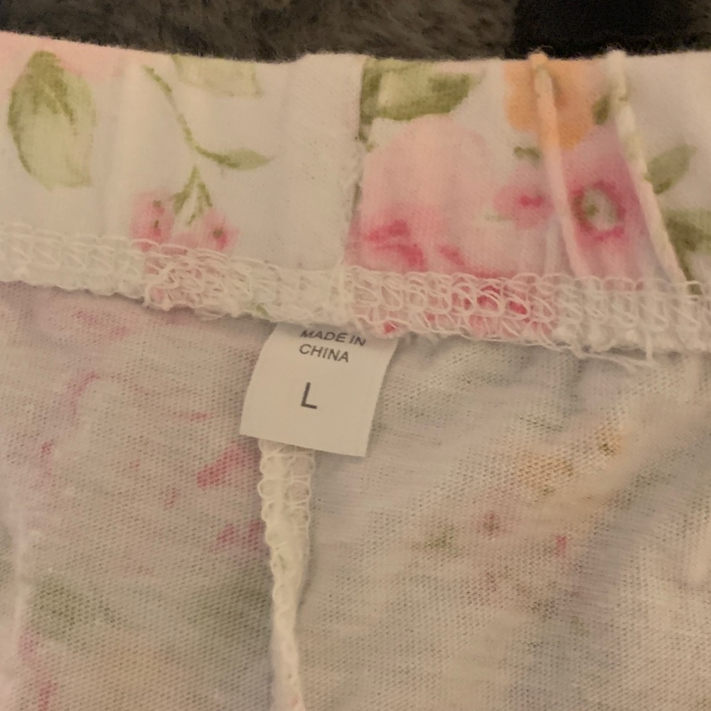 #510 Floral Pajama Set with Pink Roses - Picture 5 of 9